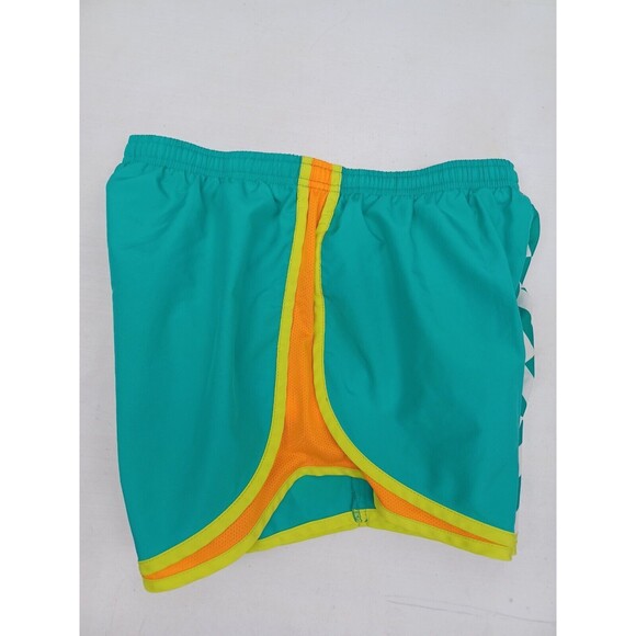 Nike Dri Fit Shorts Womens M Grean white Swoosh Logo Running Athletic Active - Picture 5 of 6